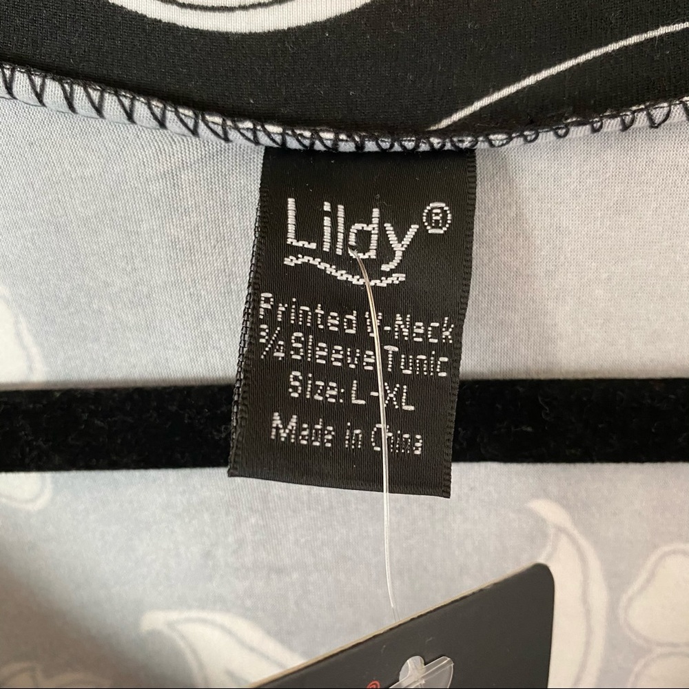 NWT Lildy V-Neck Floral Tunic Dress Red Accents - Picture 3 of 11